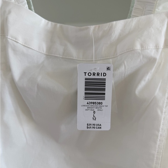 Torrid White Ruffled Blouse - Picture 3 of 6